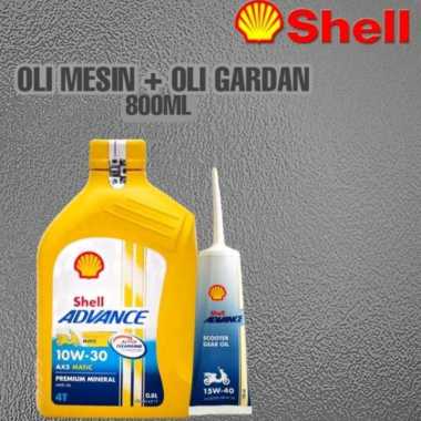 PAKET SHELL ADVANCE AX5 MATIC 10W30 0.8L +OLI GEAR SHELL FOR ALL MATIC