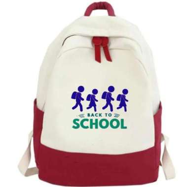 Tas Sekolah Anak Laki Laki Perempuan Back To School SD SMP SMA All Size Merah