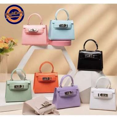Tas Jelly Mini Glossy Merah