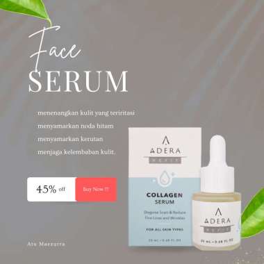 ADERA DARKSPOT SERUM Menghilangkan Flek Hitam, Keriput, dan Bekas Jerawat di Wajah Wanita dan Pria