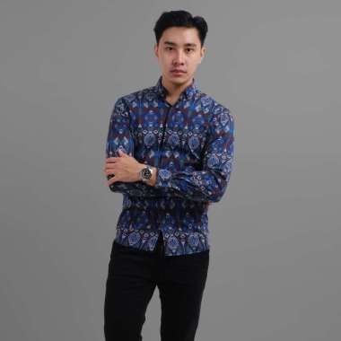 Fashion Kemeja Batik Big Size Batik Pria Lengan Panjang Jumbo Torpedo 5896 XXL
