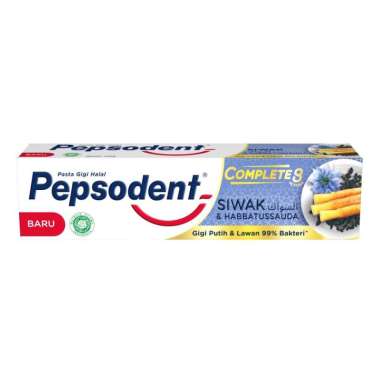 Pepsodent Complete 8 110gr - Pasta Gigi Siwak Habbatussauda habatus