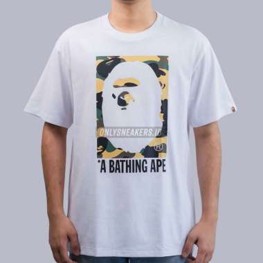 BAPE CAMO BOX APE HEAD WHITE TEE (100% AUTHENTIC) M