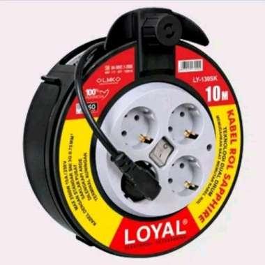 Roll Kabel Roll Box Colokan Ada Saklar Kabel 10 Meter 15 Meter LOYAL SAPPHIRE LY 130SK LY 131 SK SNI