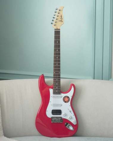 JS Guitars JS ST-2 HSS Munsell Series Viva Magenta Electric Guitar