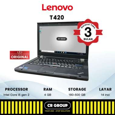 Laptop Lenovo ThinkPad T420 Intel Core i5 [RAM 4GB Storage 180GB, 250GB, 320GB, 500GB -/i5-2430M] 4GB/180GB