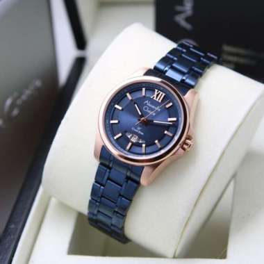 JAM TANGAN WANITA ALEXANDRE CHRISTIE AC 8659 / AC8659 ORIGINAL ROSEGOLD BLUE