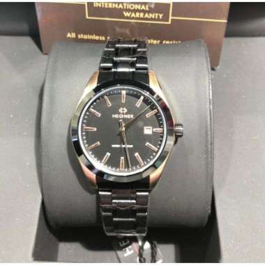 JAM TANGAN WANITA HEGNER 1678 HW 1678L ORIGINAL ROSEGOLD BLACK
