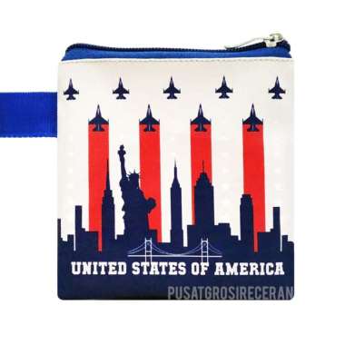 Mini Wallet Landmark Berbagai Negara Dompet Koin Souvernir Oleh Oleh 5. Amerika