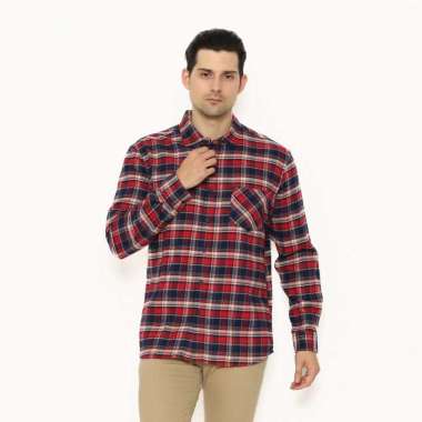 AMK Kemeja Pria Flannel Lengan Panjang SHF RYUU L/S Red L