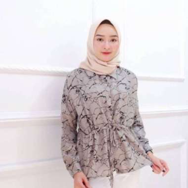 Pinkan abstract blouse allsize orange