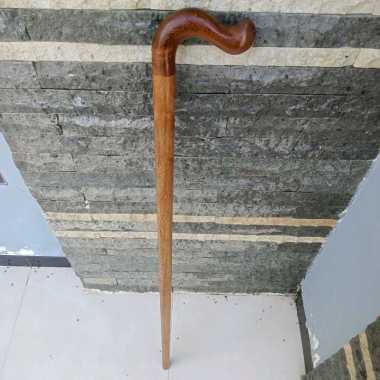 tongkat jalan kayu kelor emas motif payung h446