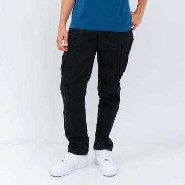 Emba Classic - Celana Cargo Slim Material Katun warna Hitam - Angel 36
