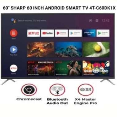 Terbaru Sharp Tv Led 60Inch 4T-60Dk1X Android Tv 4K