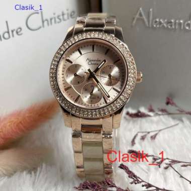 Original 100%!! Alexandre Christie Wanita AC2932 AC 2932 Rosegold Soft Cream Garansi Resmi 1 Tahun