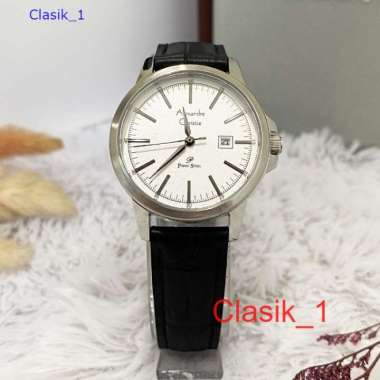 Original 100%!! Jam Tangan Alexandre Christie Wanita AC 1008 AC1008 Silver White Kulit Garansi Resmi