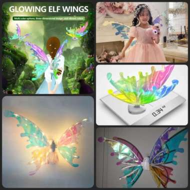 MAINAN OUTDOOR ANAK SAYAP LAMPU ~ BUTTERFLY FANTASY WINGS