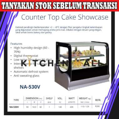 Gea NA-530V Counter Top Cake Showcase - Pemajang Etalase Kue