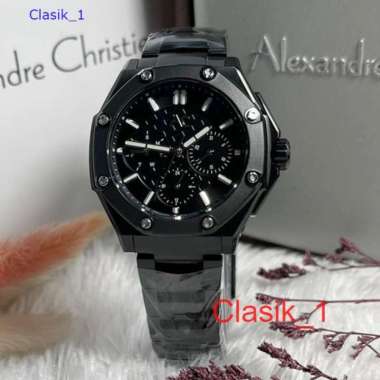Original 100%!! Alexandre Christie Wanita AC 9601 / AC9601 Full Black Garansi Resmi 1 Tahun