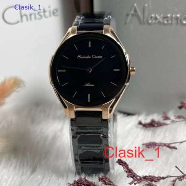 Original 100%!! Alexandre Christie Wanita AC 8610 AC8610 Rosegold Black garansi Resmi 1 Tahun