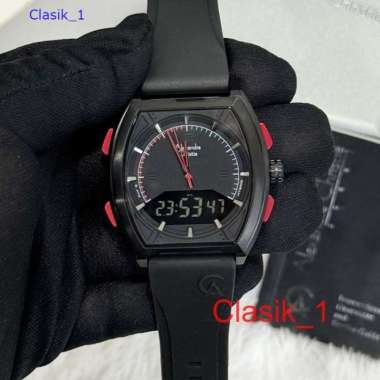 Original 100%!! Jam Alexandre Christie Pria AC 9390 AC9390 Black List Red Garansi Resmi 1 Tahun