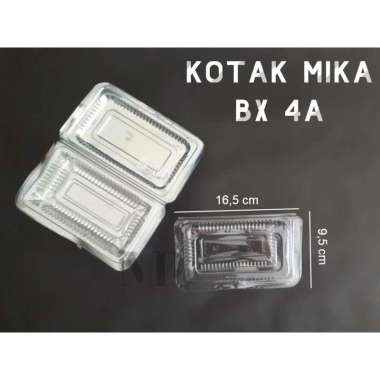Plastik Mika BX 4A Kotak MIka 100 pcs Box Nasi Kue Dimsum Bening