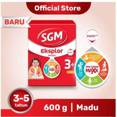 Promo Harga SGM Eksplor 3+ Susu Pertumbuhan Vanila 600 gr - Blibli