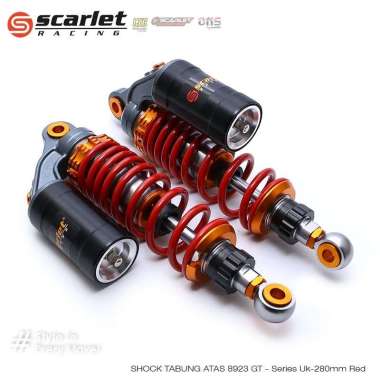 SHOCK BREAKER MONO BELAKANG TABUNG ATAS 8923 GT SERIES UKURAN 280 320 340 360 MM SCARLET RACING 360 