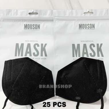 Mouson Masker KN95 5ply isi 50 pcs Hitam 25 pcs
