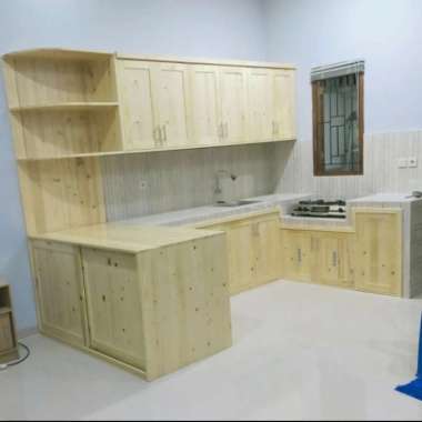 Kitchen Set Natural Finishing Kayu Jati Belanda