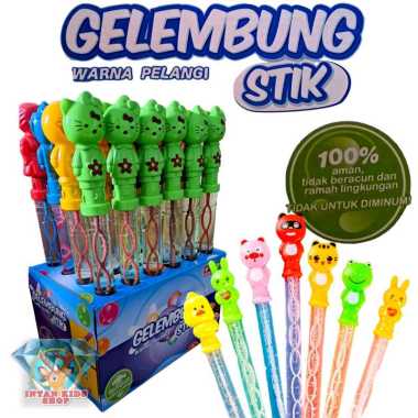 MAINAN ANAK GELEMBUNG BUBBLE STICK BALON SABUN TIUP GOKEY Kemasan Biasa