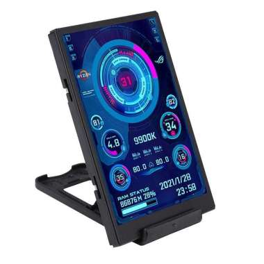 HLFEC Second Screen Monitor Sensor CPU GPU HDD Panel IPS 3.5 Inch HL-3 Editing Gaming Murah Lengkung