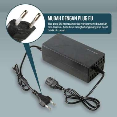 DIXSG Adaptor Charger Baterai Skuter Sepeda Listrik 48-59V 2.8A 48V20AH Laptop Ac Aki Kering Bekas T