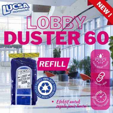 Lucsa Refill Lobby Duster 60cm - Refill Pel Sapu Lantai Lobby Dust Mop Pel Lebar Pel Kantor Pel Lobb