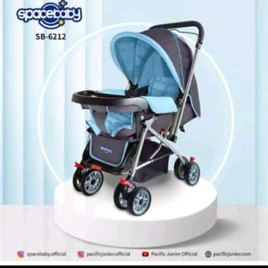 Baby Stroller Space Baby 6212 Kereta Bayi Biru Multicolor