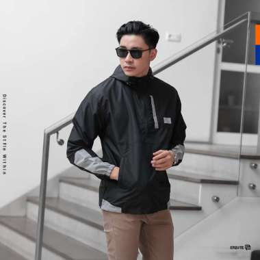 Jaket Cagoule Parasut Pria Original Filmore HITAM S
