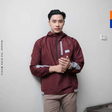 Jaket Cagoule Parasut Pria Original Filmore MAROON M