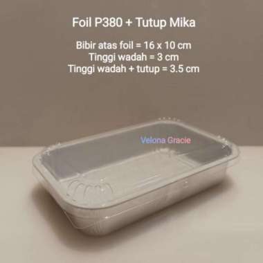 Alumunium Foil P380 TUTUP MIKA Tray Loyang Garuda Lasagna Mentai