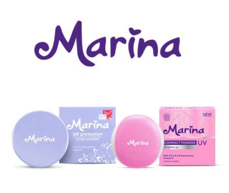 MARINA BEDAK PADAT UV PROTECTION - MARINA UV PROTECTION LOOSE POWDER 25G PEACH