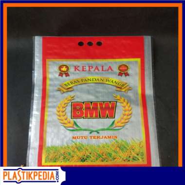 Karung Beras Laminasi BMW 5 kg β Ukuran 30x45 cm (Isi 50 Lembar)