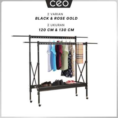 CEO Jemuran Baju Lipat Tahan Karat Rose Gold