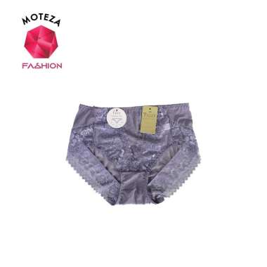 Tally 892 CD Celana Dalam Wanita Bahan Satin Mix Renda Brokat Seksi | Free Size Fit XL XXL Ungu Semu