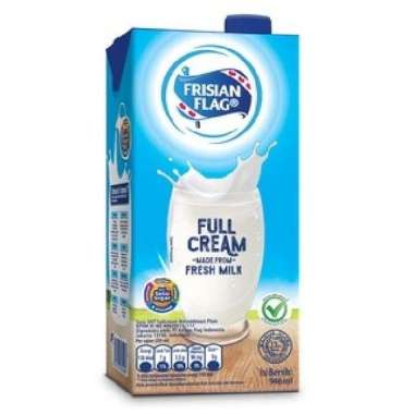 BENDERA/FRISIAN FLAG FULLCREAM PLAIN UHT 900ML X 1