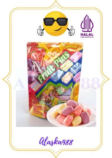 Lianggui Fruit Plus / Permen Lunak Rasa Buah Jeruk Strawbery Anggur