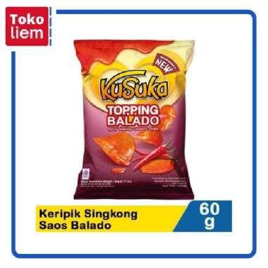 Kusuka Keripik Singkong Saos/Topping Balado 60g