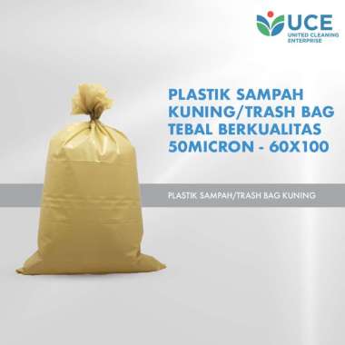 Plastik Sampah KUNING / Trash Bag TEBAL BERKUALITAS 50micron 60X100