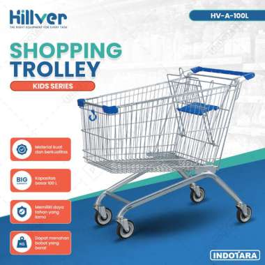 Shopping Trolley Supermarket Hillver / Trolley Belanja / Troli Belanja 100 Liter