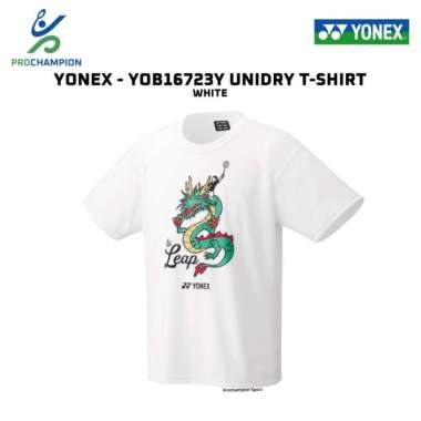 Special Made In Japan !! Kaos Badminton Yonex YOB 16723 Y UniDry White S