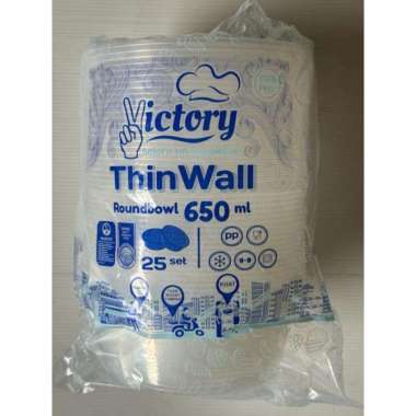 Hcs - Thinwall 650ml pack bowl mangkok bakso plastik (Isi 25)