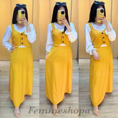 FM- DRESS TERBARU / GAMIS TERBARU / GAMIS MODERN/ GAMIS KEKINIAN / BAJU LEBARAN - LONGVESTY DRESS L 